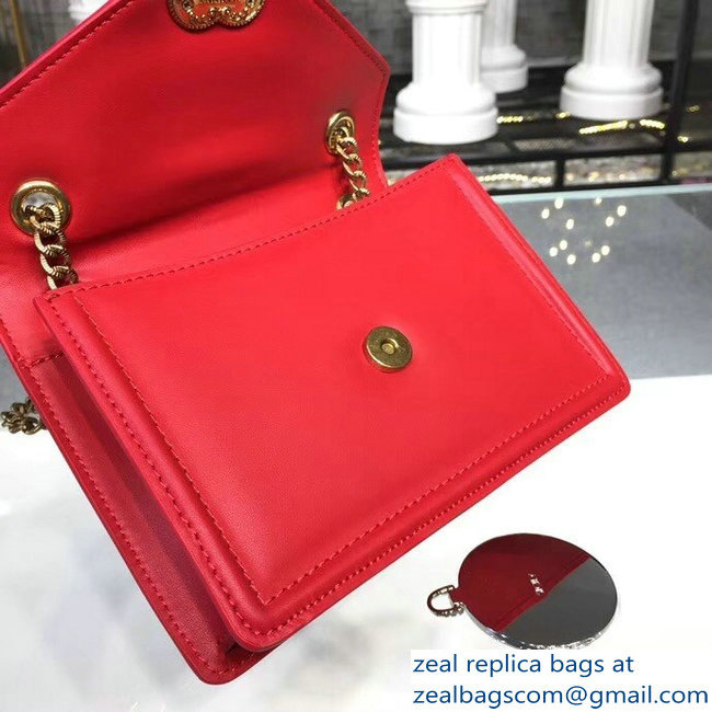Dolce  &  Gabbana Medium Devotion Shoulder Bag Poppy Red 2018